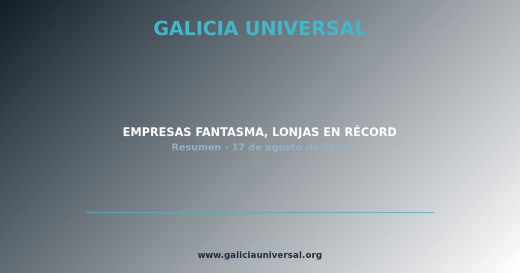 Resumen del día: Empresas fantasma y lonjas en récord   17 agosto 2026